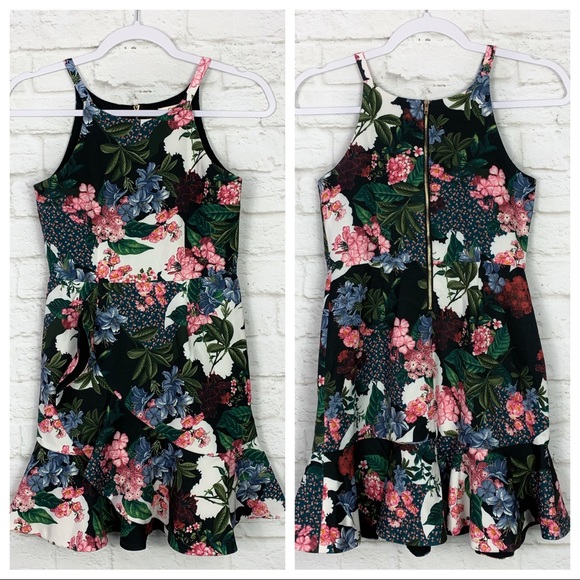 GB girls Other - GB Girls Floral Ruffled Wrap Formal Midi Dress 10